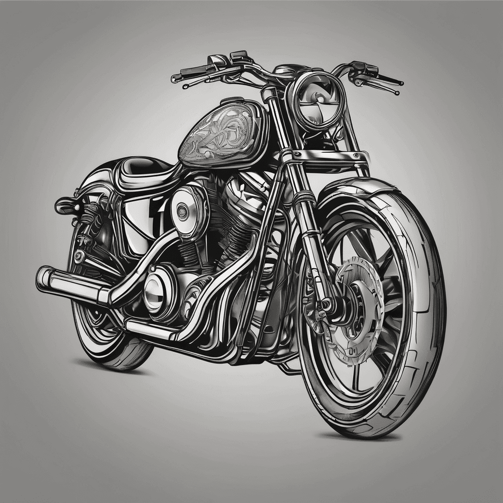 Front end of motorcycle