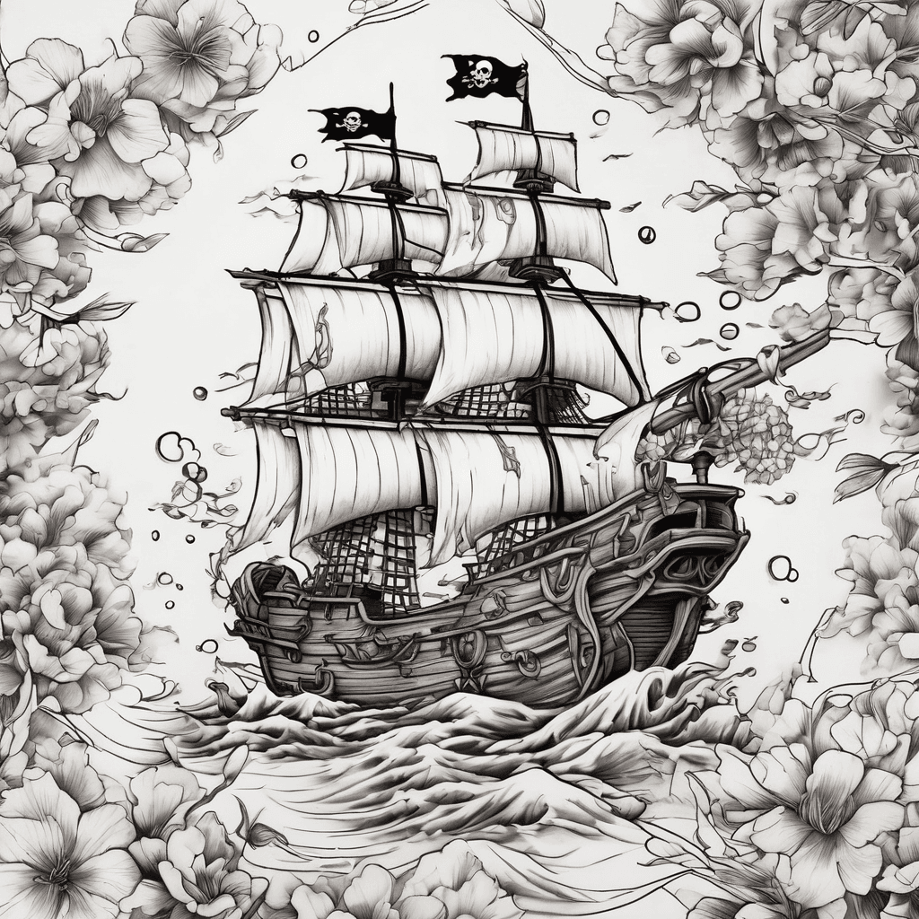 pirate ship in a bottle