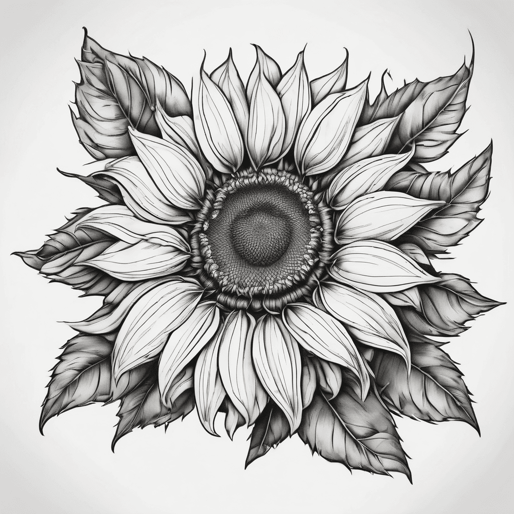 A delicate fine line tattoo in memory of my mum, a sunflower