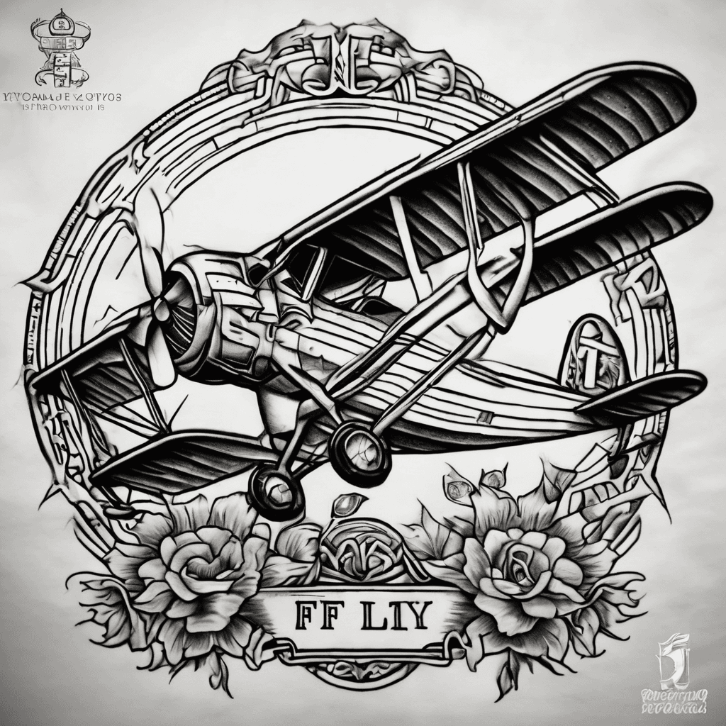 I want you to use the initials F and A incorporated with an airplane and the date July 1 2026 in Roman numerals for my dads passing