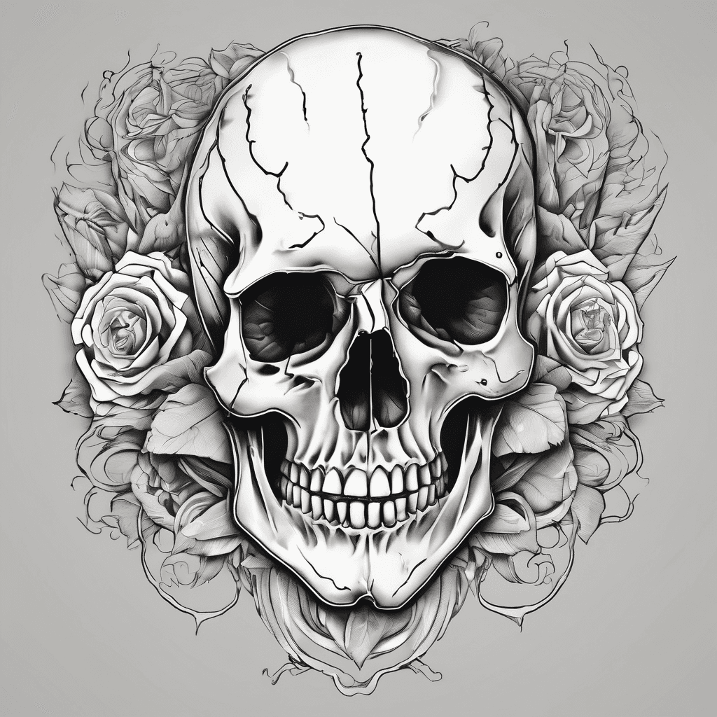 Beautiful Disaster on my collar bone with a skull