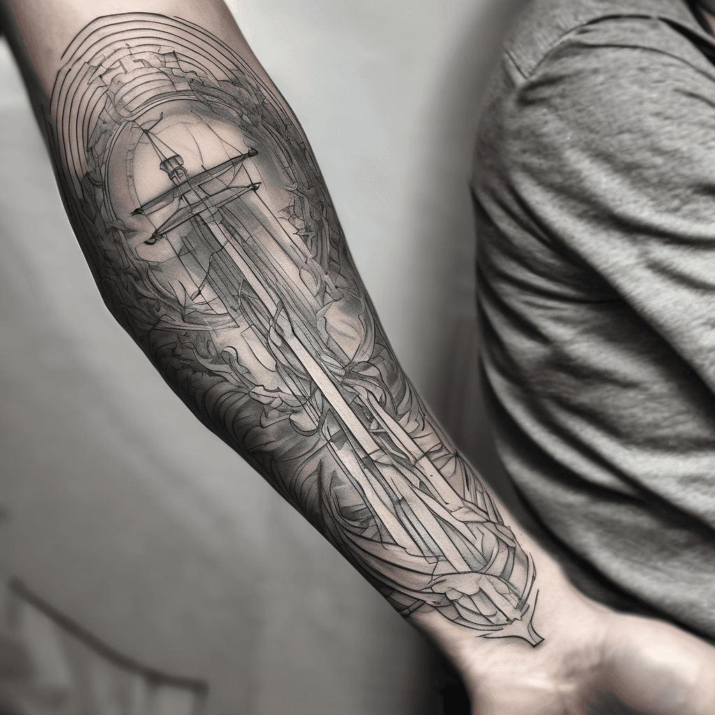 Full arm sleeve with chapters of psalms randomly on my arm with Psalm 16:8 as the main anchor on my forearm