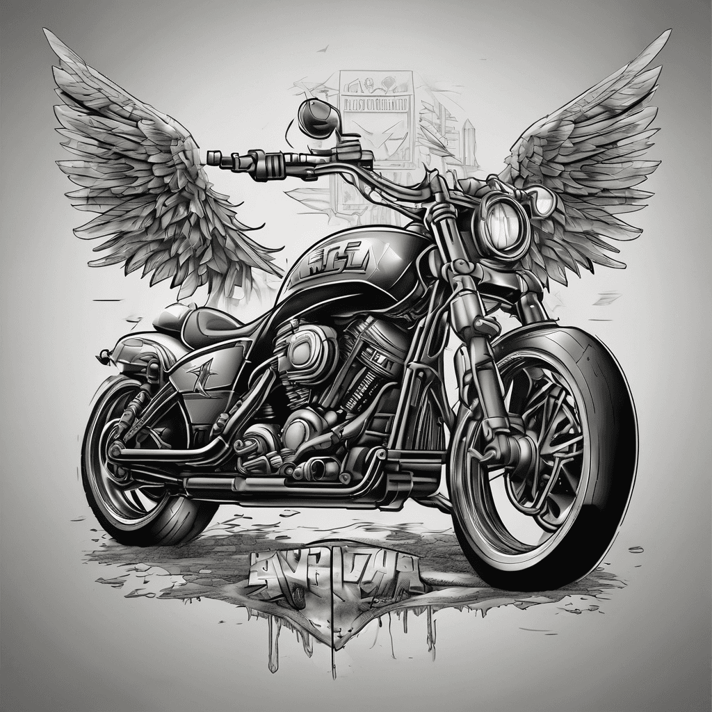 Black and grey design about fatherhood , bowen , arrows , dirt , bikes , lego , marvel and american pride