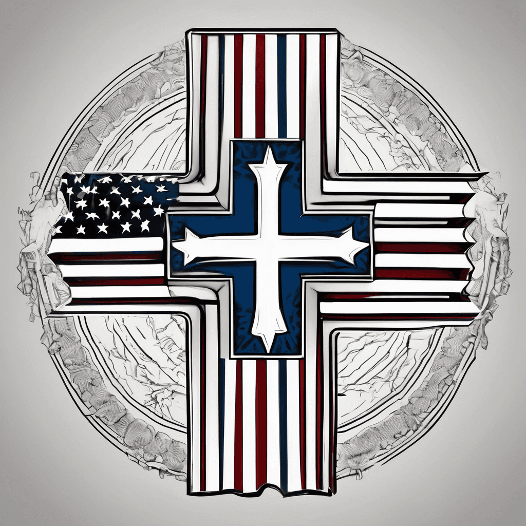 The Mississippi state with a American flag and a cool cross design inside it