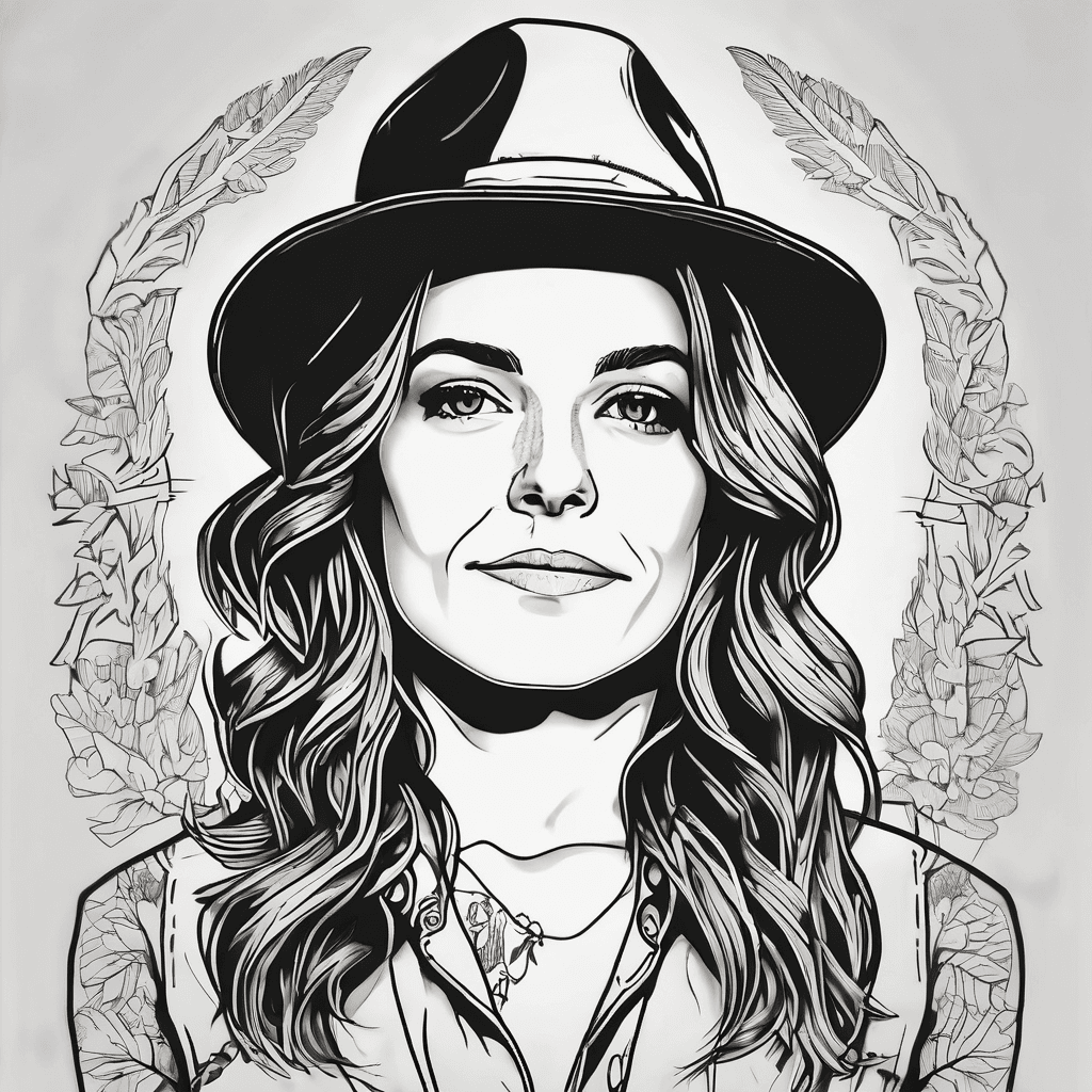 Brandi Carlile portrait and signature, Pacific Northwest imagery,and the phrases Bramily and We’re Only Human