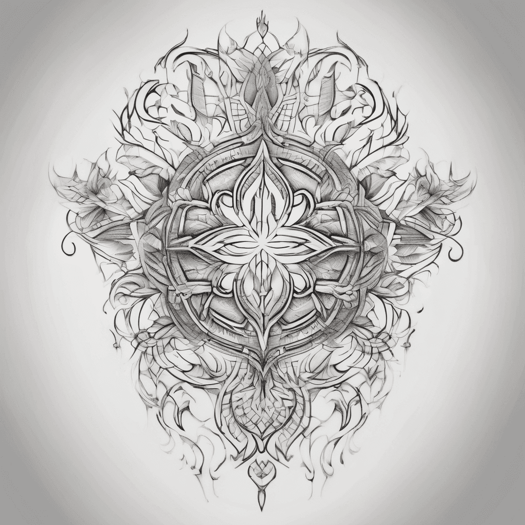 Elegant and feminine lower back tattoo, symmetrical ornamental tribal design, fine-line style, sleek and elongated curves, delicate filigree, minimalist flow following the lower back contour, pure black ink, clean white background, flash tattoo design.