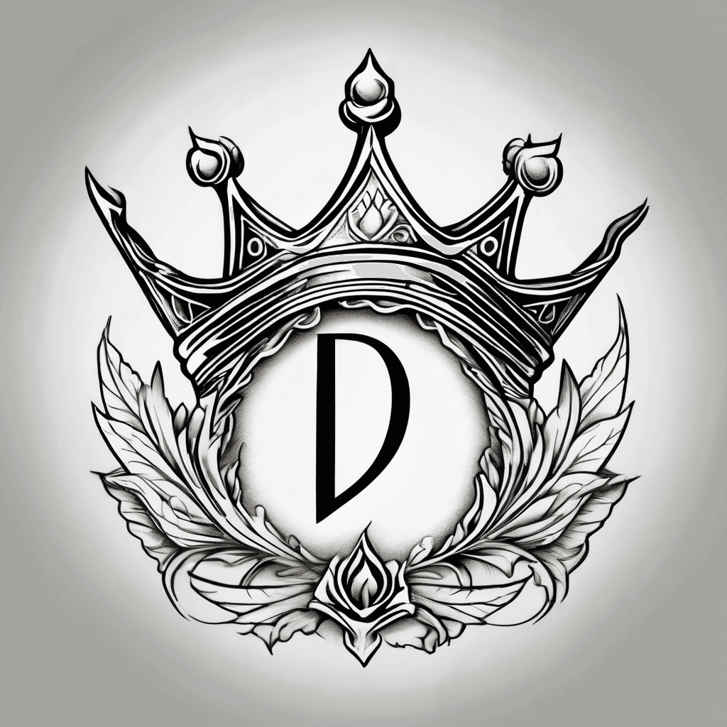 Dillard with titled crown over letter D
