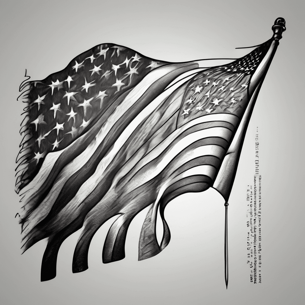 American flag on my forearm with the we the people scripture
