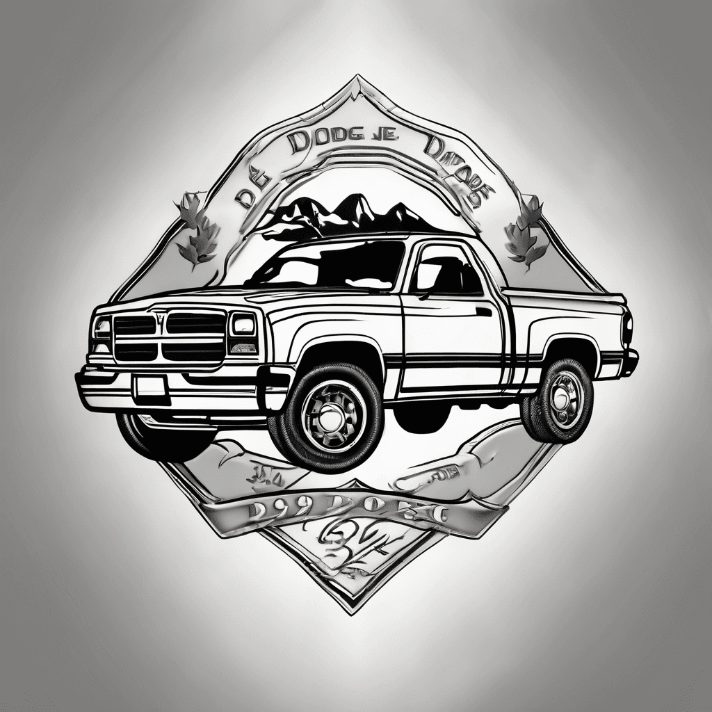 1996 dodge Dakota sport tattoo with the year 1996 written under it