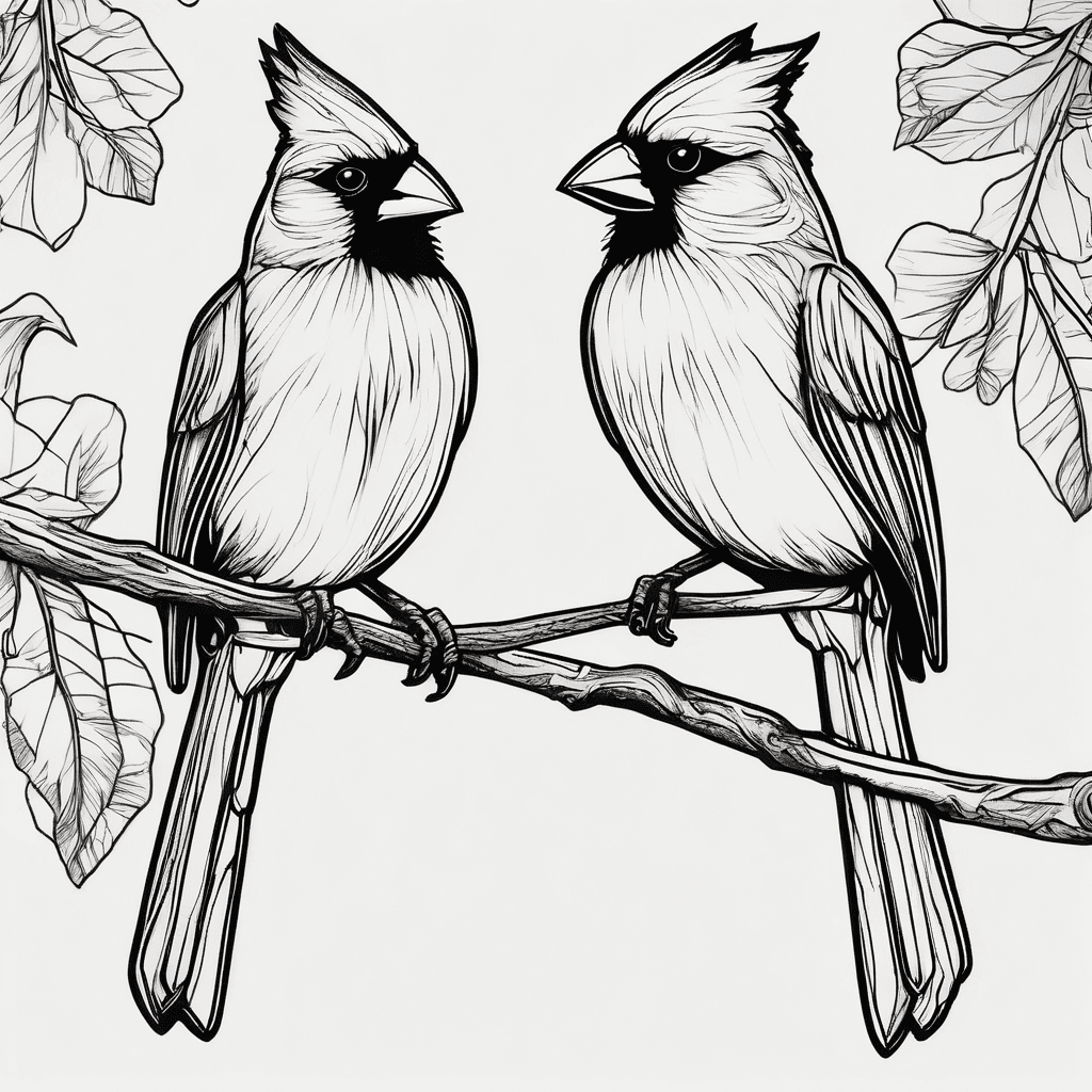Line 2 cardinals on a branch with dates