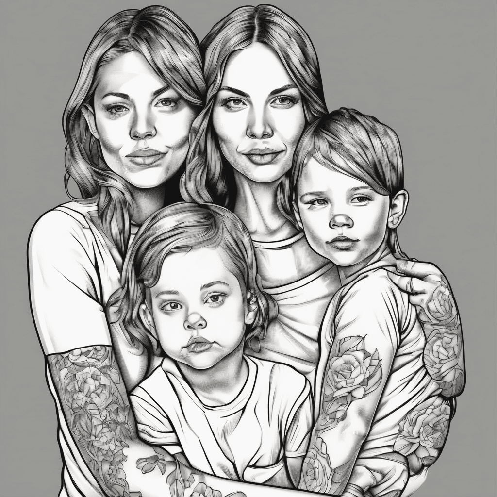 Mom and three kids