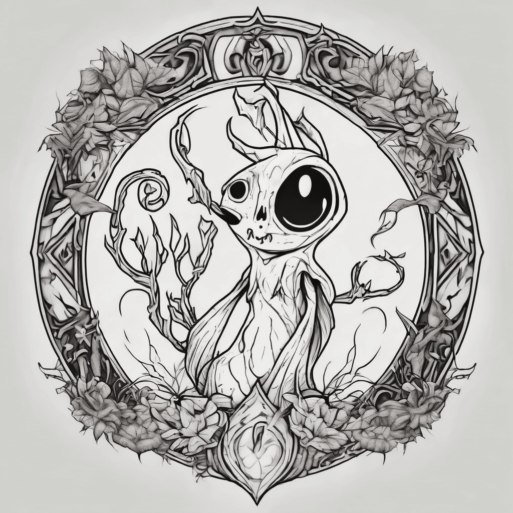Larvesta under mimikyu's cloth