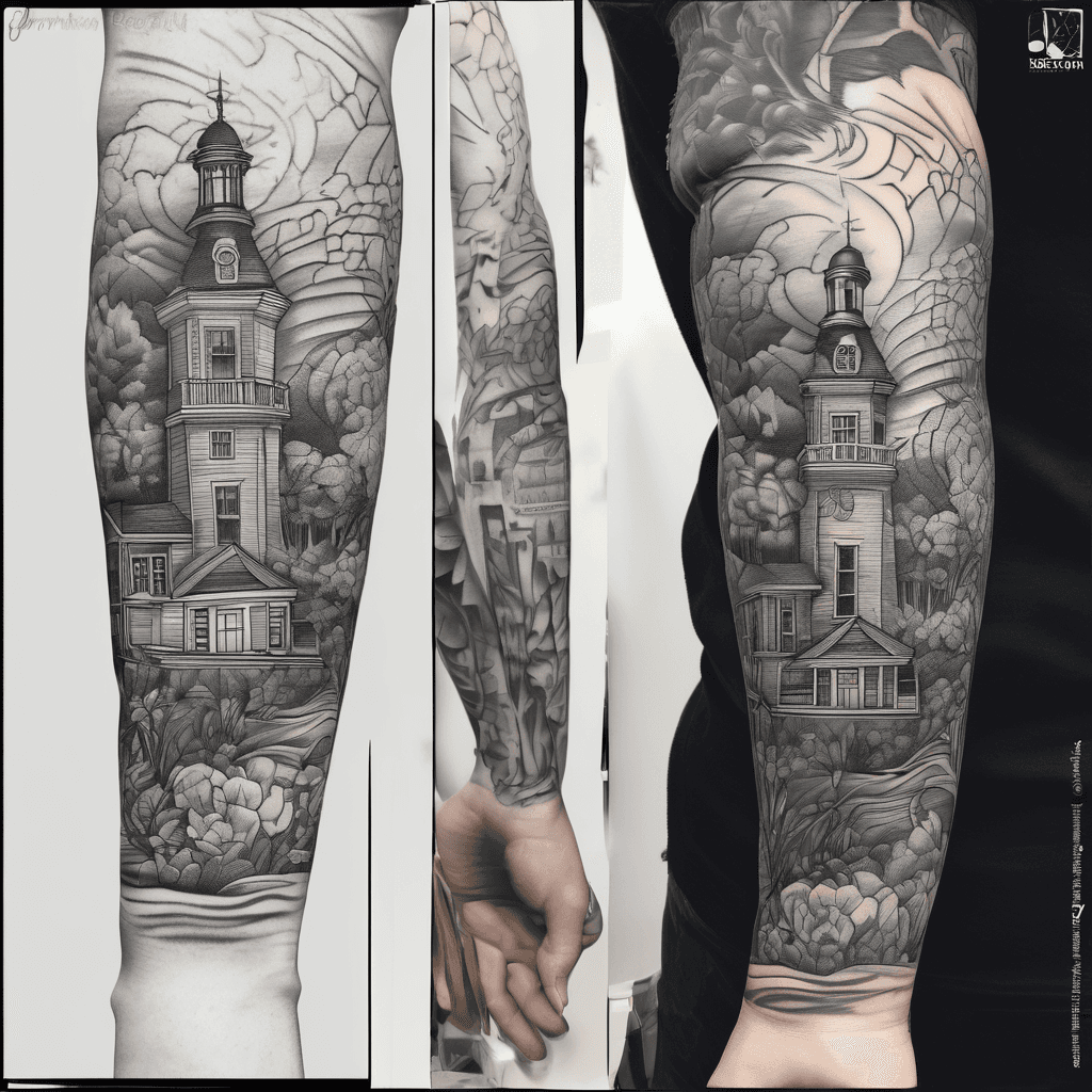 New England themed right arm sleeve