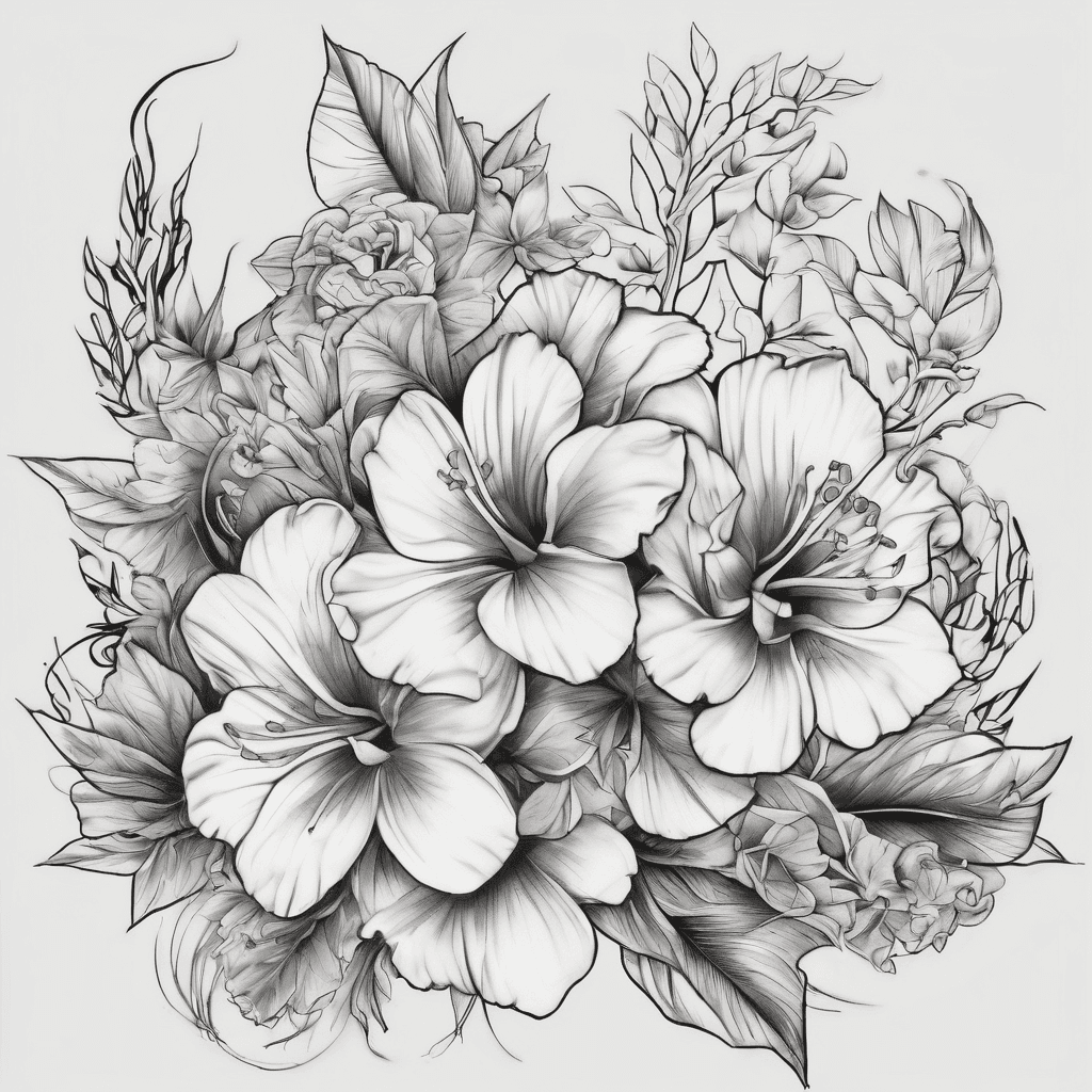 With the name Traelyn with shading and a flower