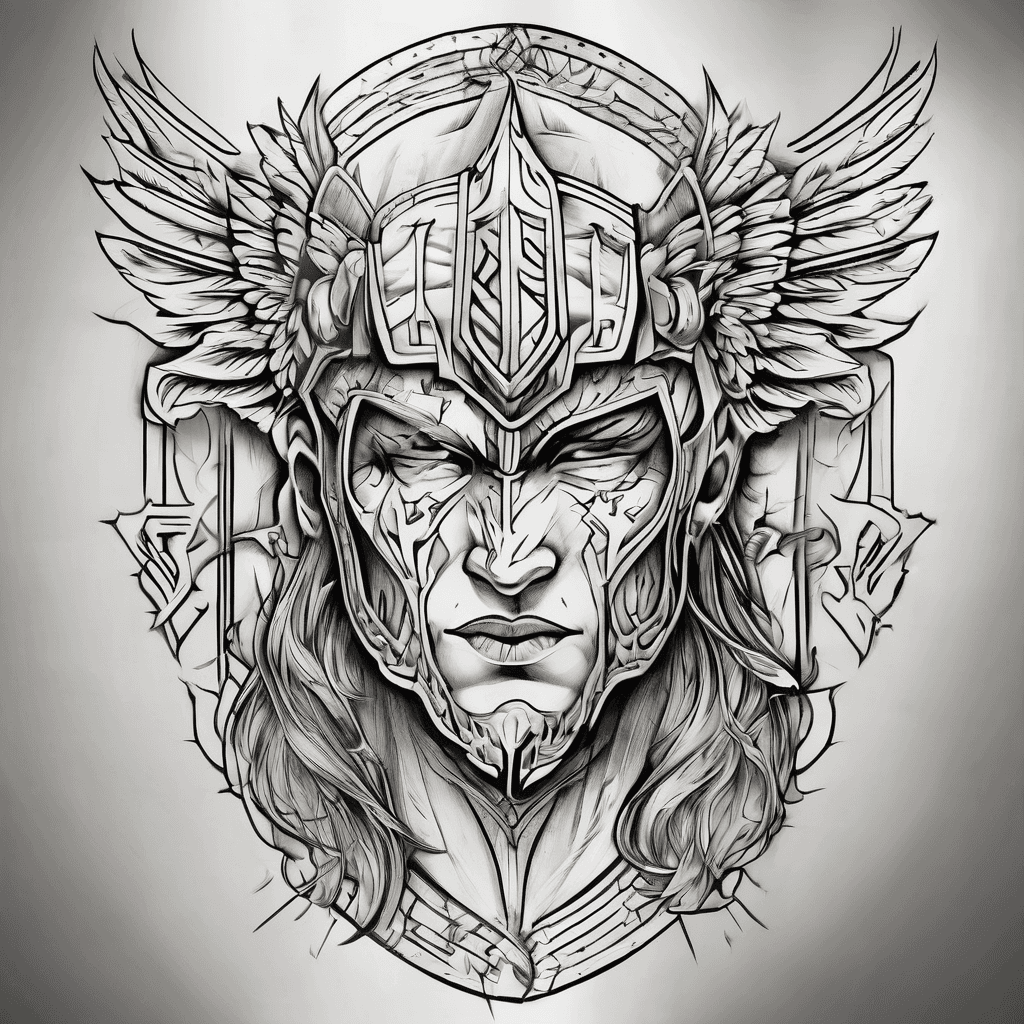 Sum psalm 91 verse 1-16 into a warrior accent tattoo