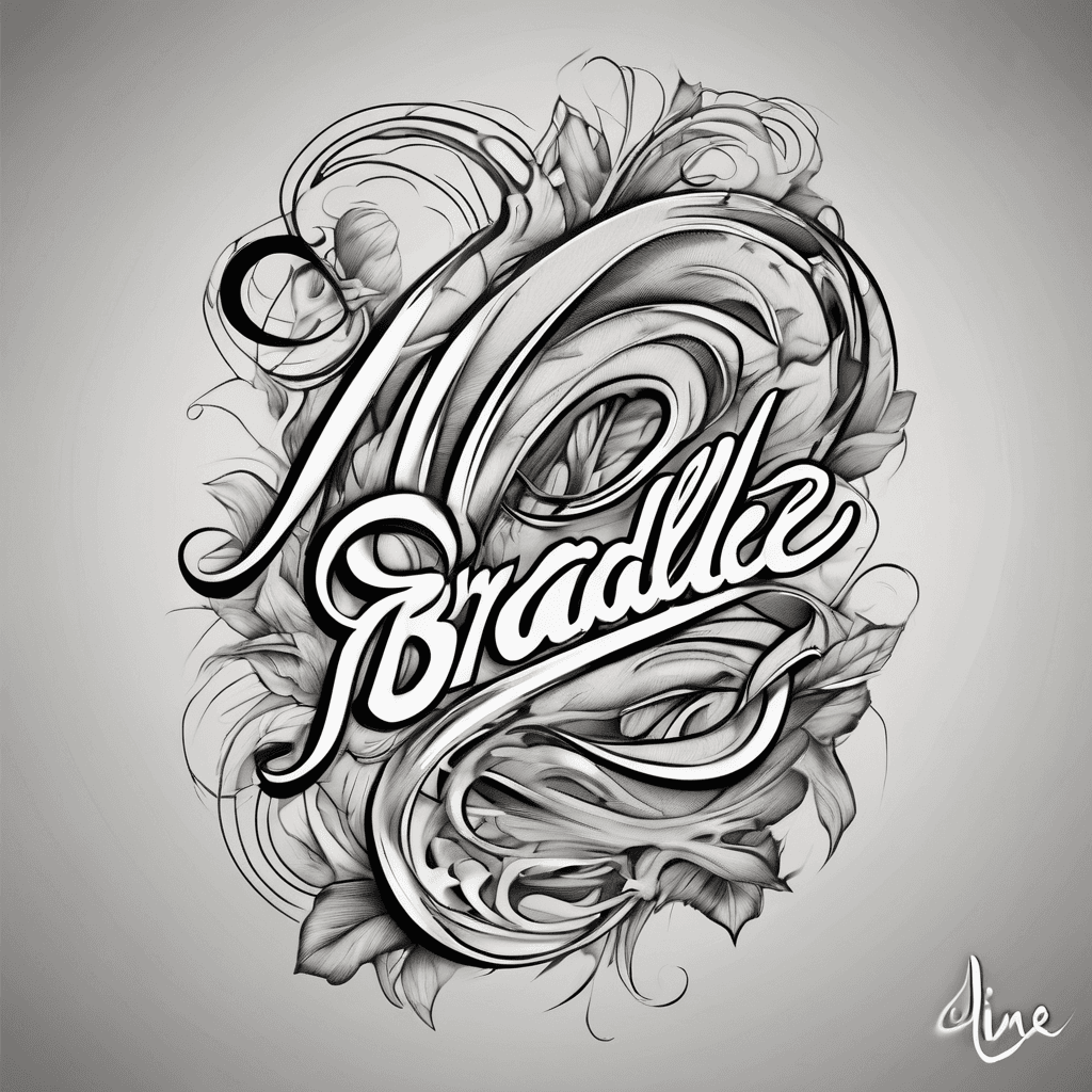 a fine cursive font with the name Bradlee