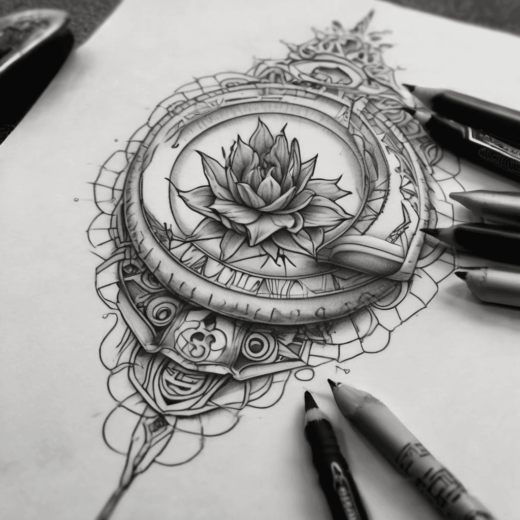 En fine line armar un tattoo de el contorno de un planeta con un anillo. Tiene que tener las iniciales C y la L. puede tener alguna estrella, alguna estela, o algo asi. Nada pintado, solo en lineas finas. es para una mujer zona del omoplato.