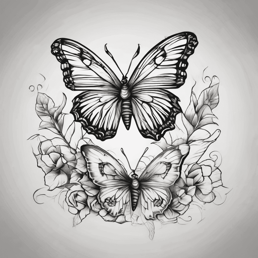 English with butter butterflies