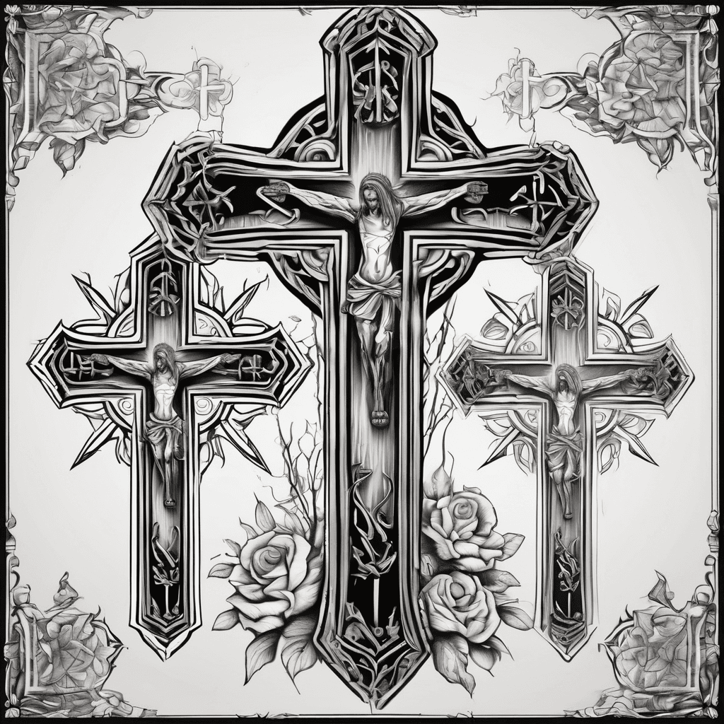 Crosses with my three children's names in it