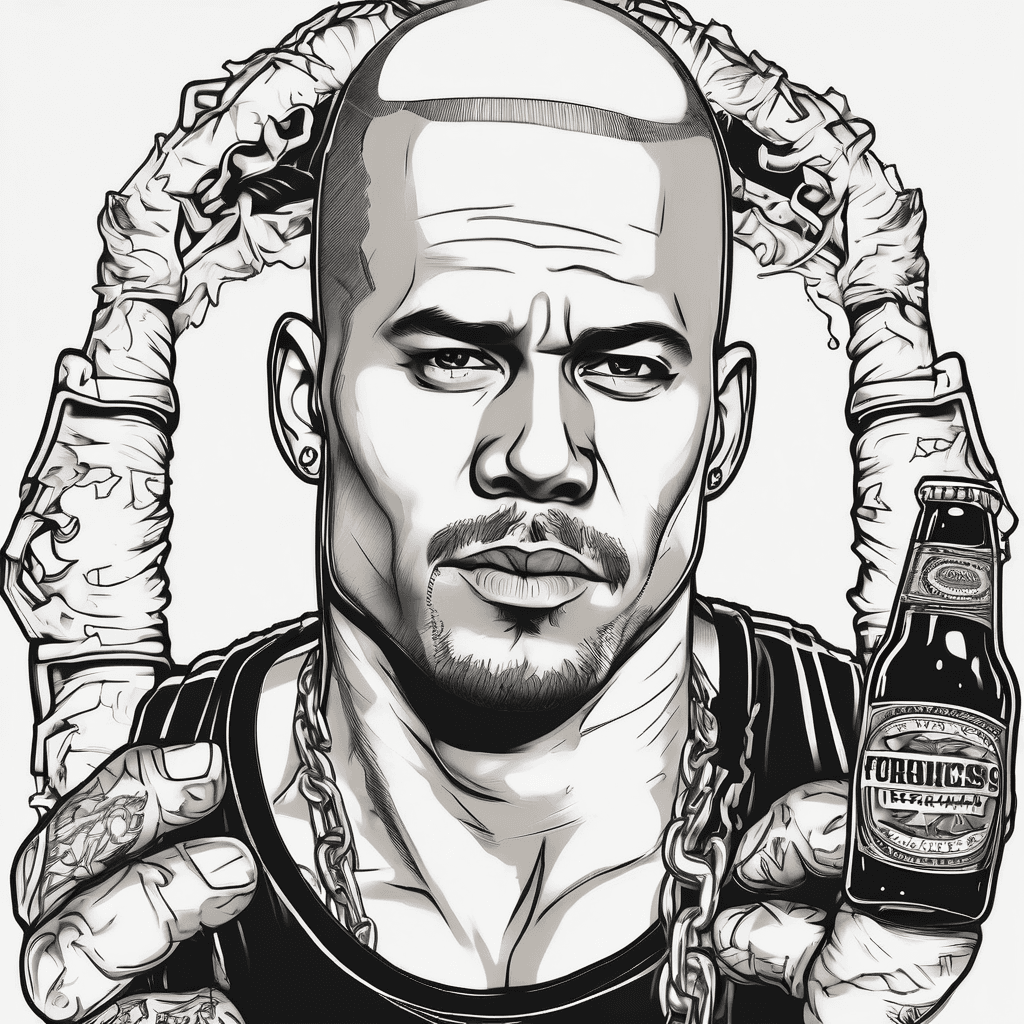 Dominic toretto chain and cross from fast and furious wrapped around a corona beer