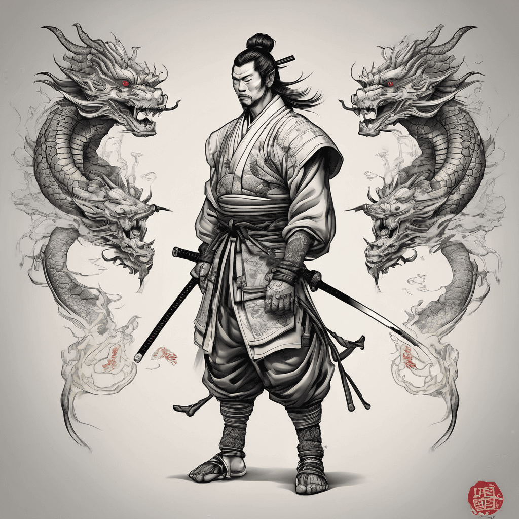 samurai, katanas, dragones mitología, trival, tradicional pero innovador