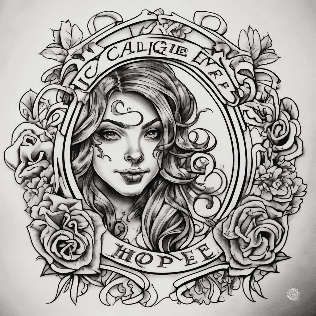 i want my daughters first and last name (Callie Hope) written in a super uncommon and unique style and lettering maybe some form of irish style and lettering because her name is irish for forever beautiful hope