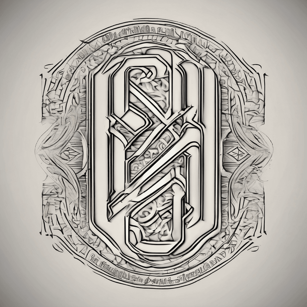 The word sababa in ancient Hebrew script for a wrap around calf tattoo