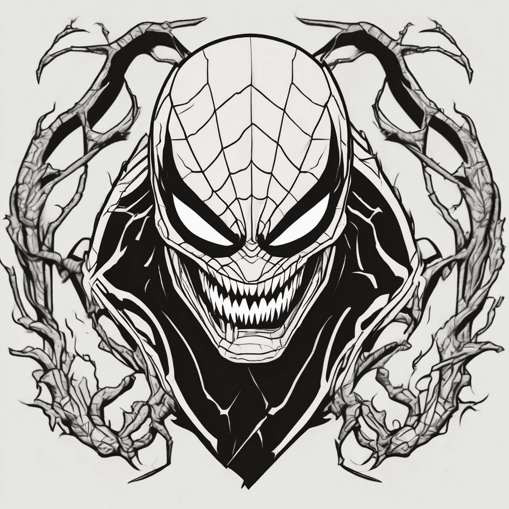 a palm sized cartoon concept of the marvel character venom