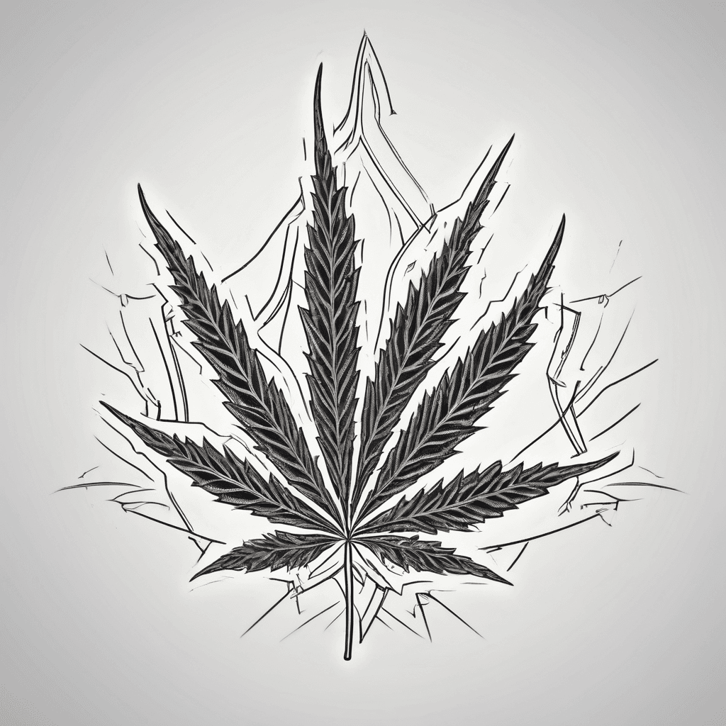 Cannabis leaf simple