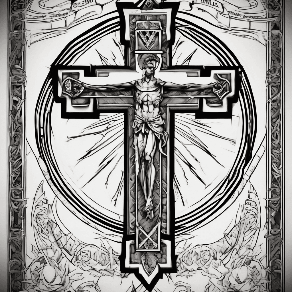 Brody 8/11/16 Roman numerals on a banner around a cross