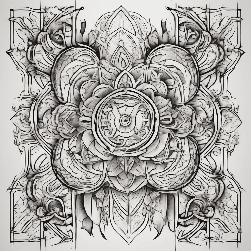 Ornamental bold linework