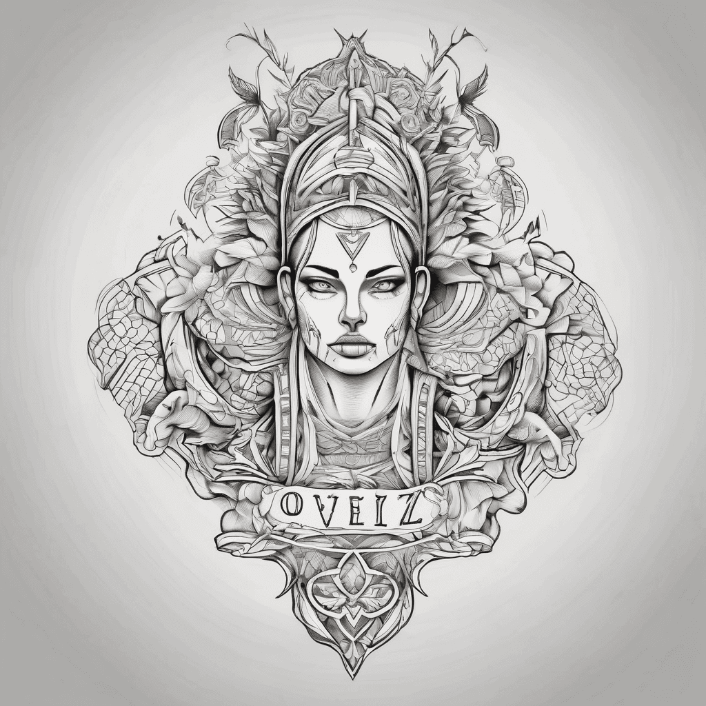 "Oveiz" name tattoo below collarbone
