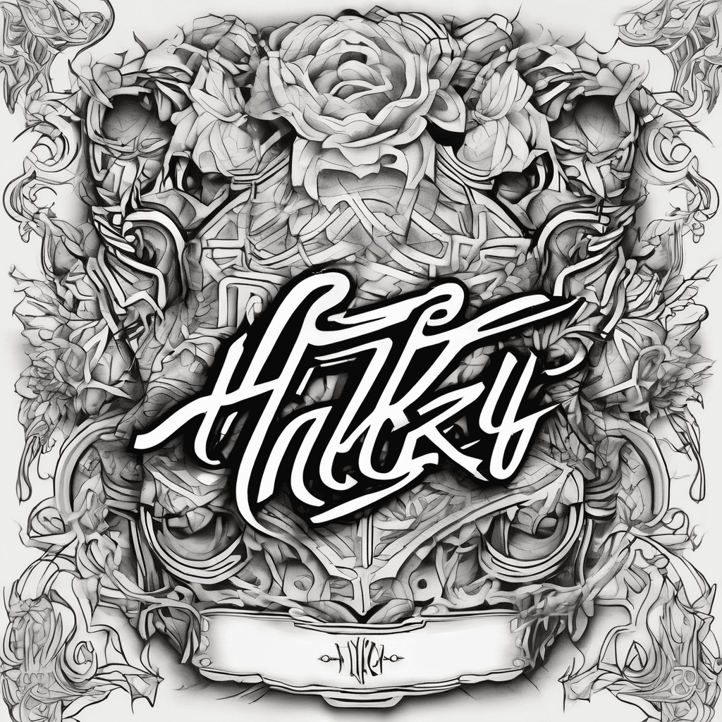 A beautiful tattoo design featuring the name "Chokzey" in elegant lettering