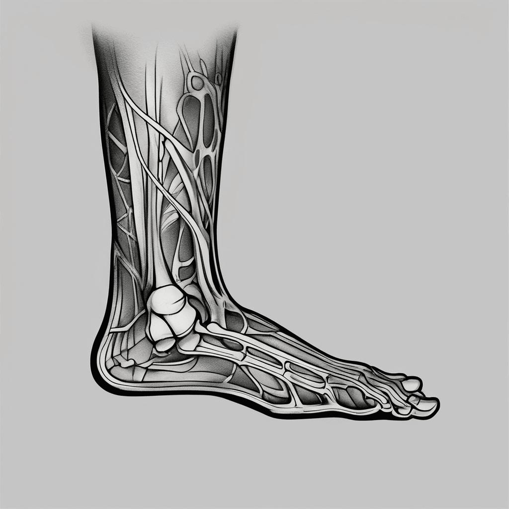 Foot bone tattoo
