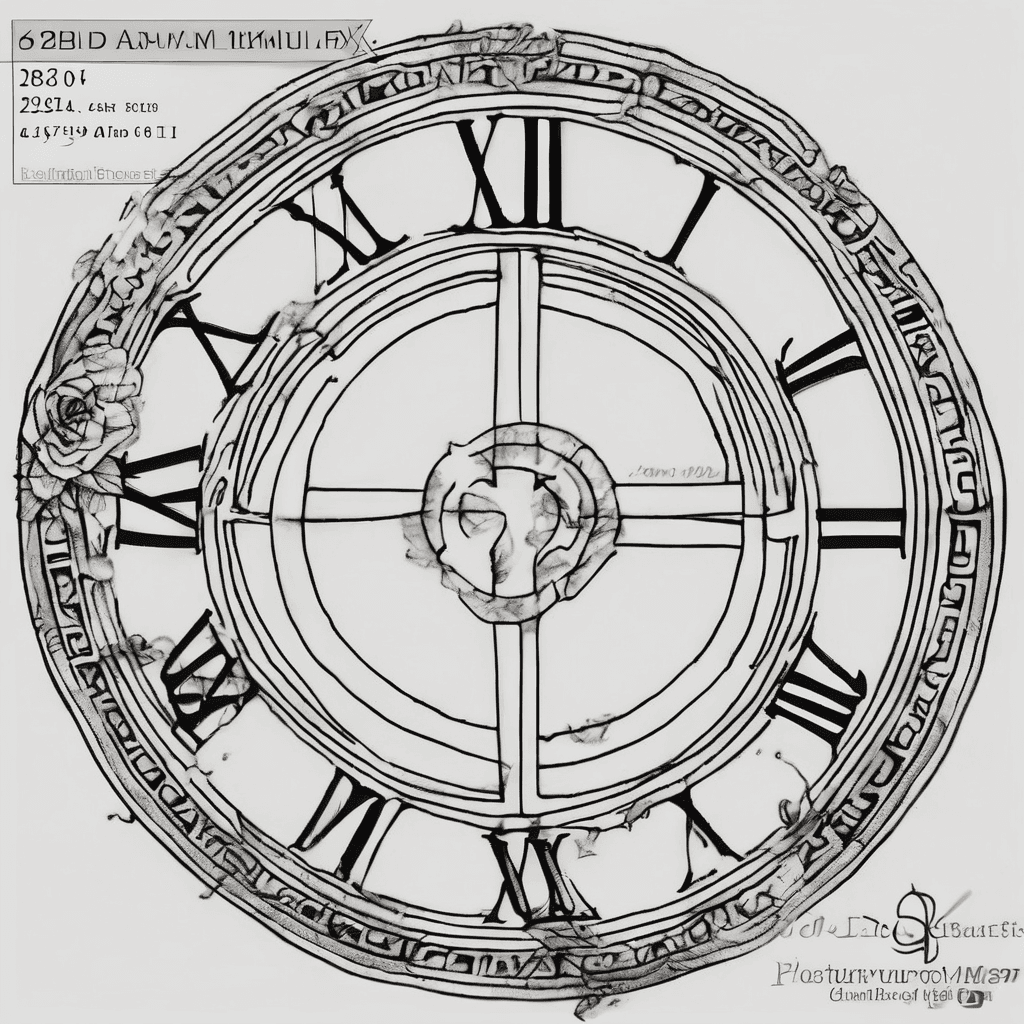 4 lines of Roman numerals for the dates: 28/04/1987, 23/03/2006, 08/11/2009, 21/03/2026. Surround the 4 dates with symbols that signify family love and bonding