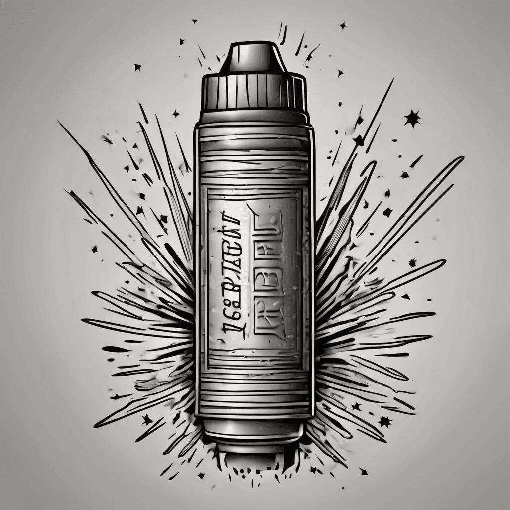 Exploded firecracker with the name Grant