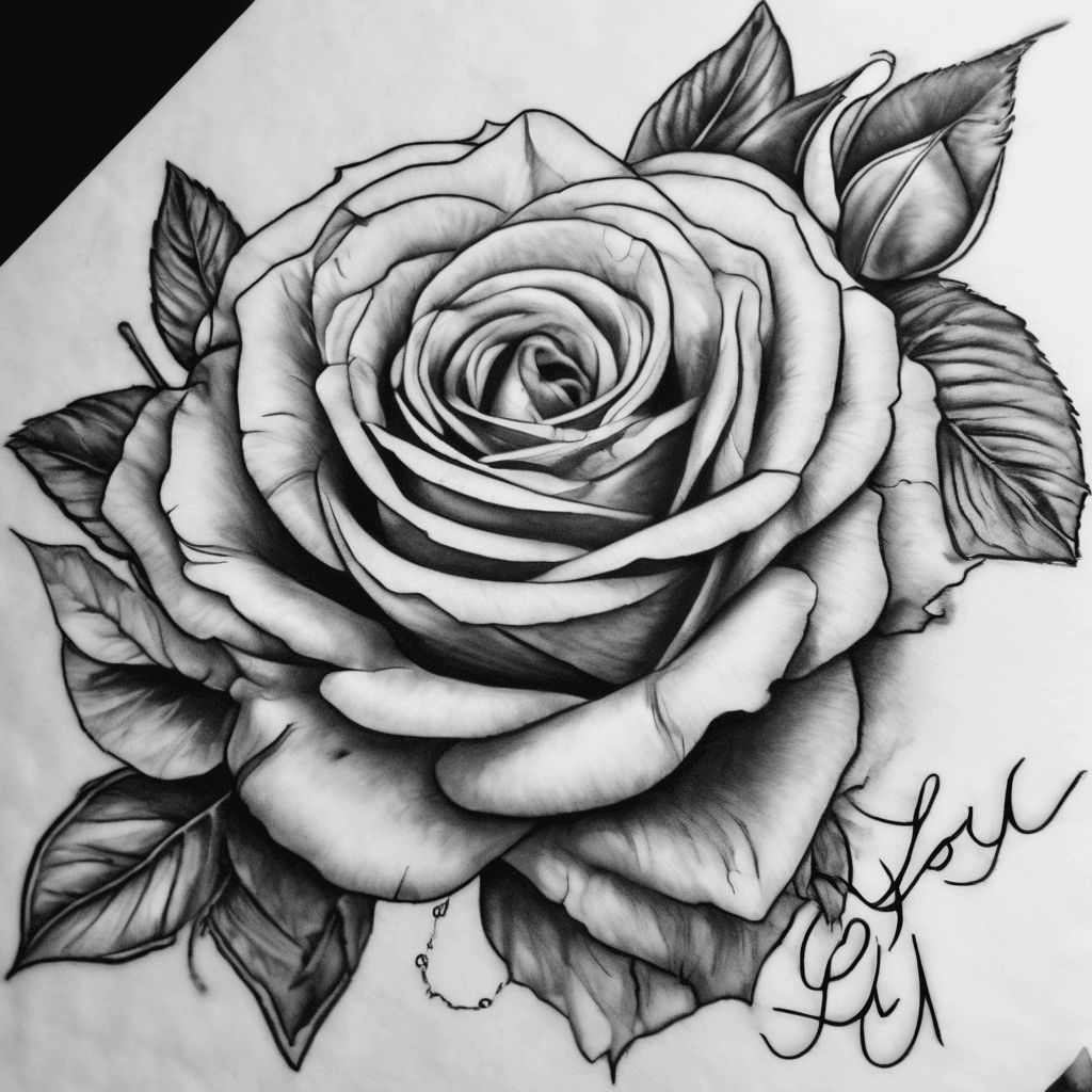 My grandmas birthday is on Valentine’s Day. She is still alive. I wanted the words “ I’ll always be you’re valentine” and the words “I love you” in the tattoo along with a rose.