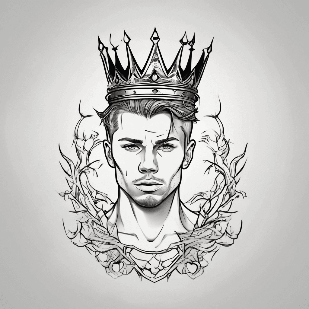 My son's name Axel with a king crown
