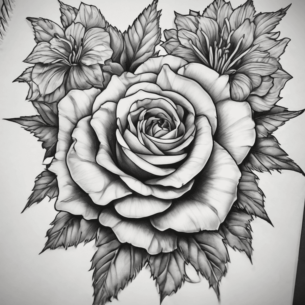 a thigh tattoo for my mother who i took for granted and only realized how much i needed her when she was already gone with a little bit of detail and make the lines thicker so i can draw it onto transfer paper