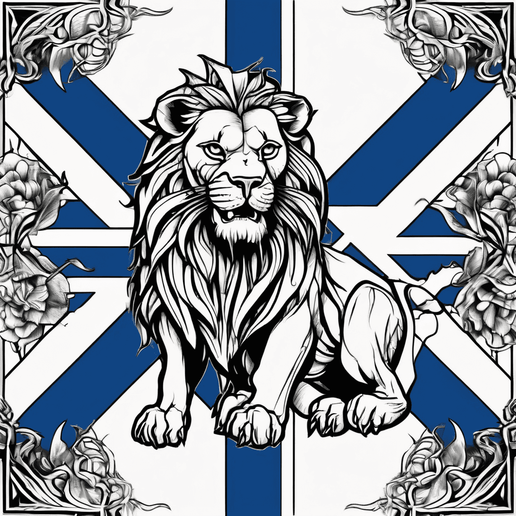 Scotland flag with lion