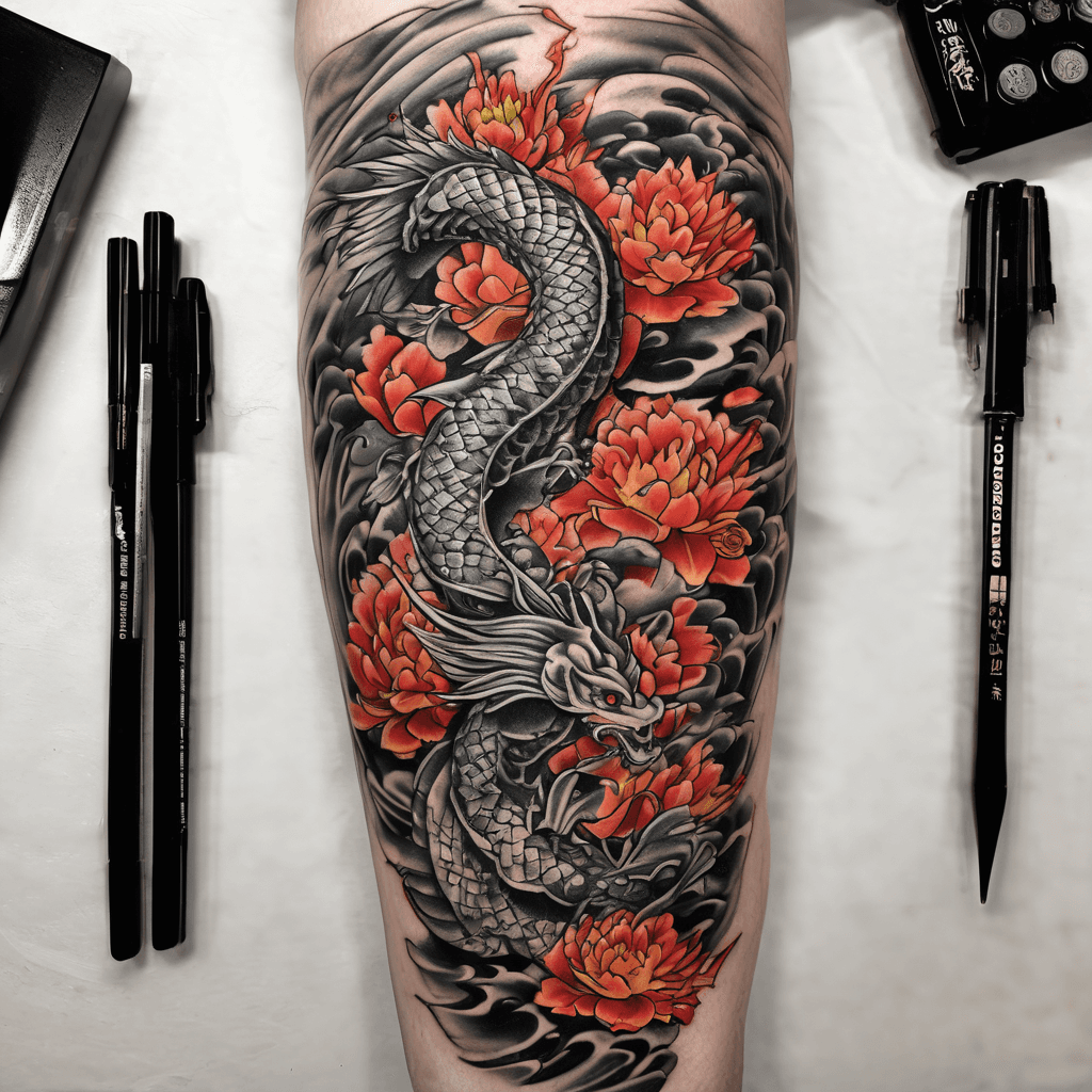 Burning noppera-bou with higanbana and wabori design
