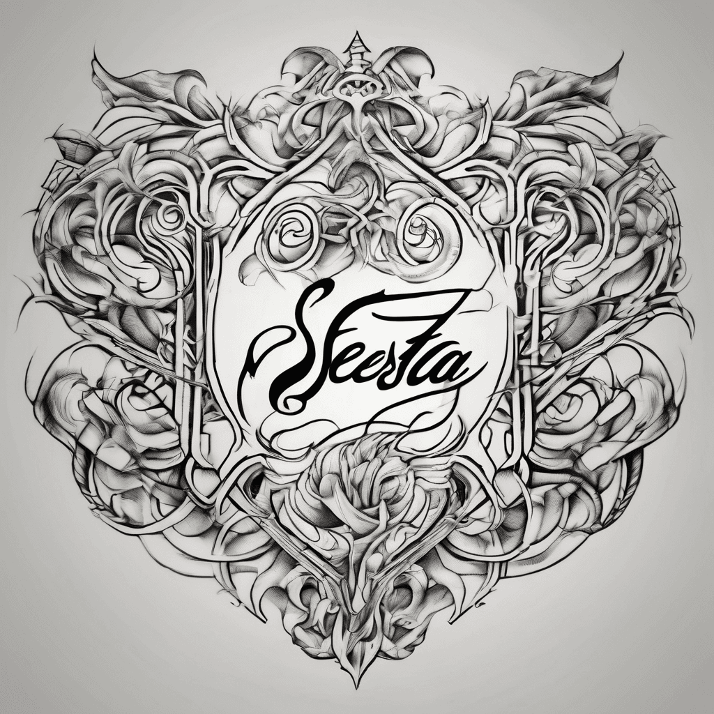 The name “Seesta” in script with the “S”