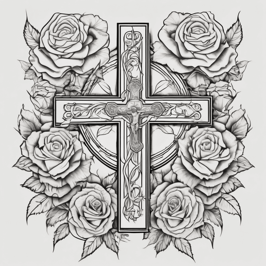 Want a cross with roses and vines with my grandma's name on it