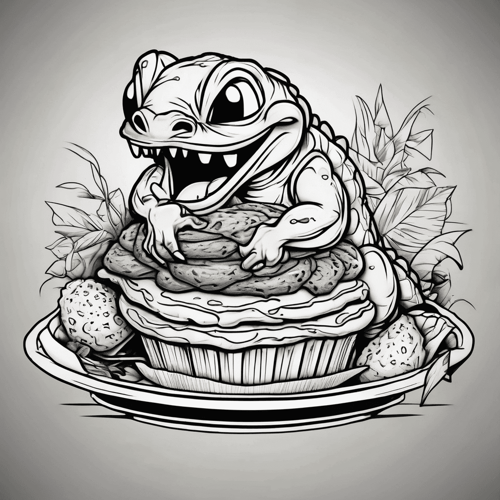 Just make me a tattoo of stitch riding a alligator while eating a muffin