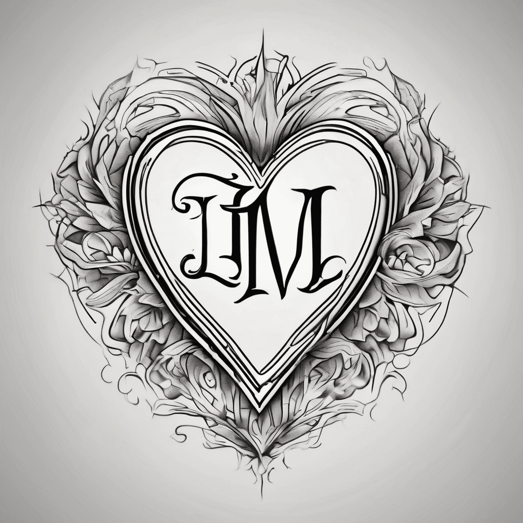 The initials LLM with a heart