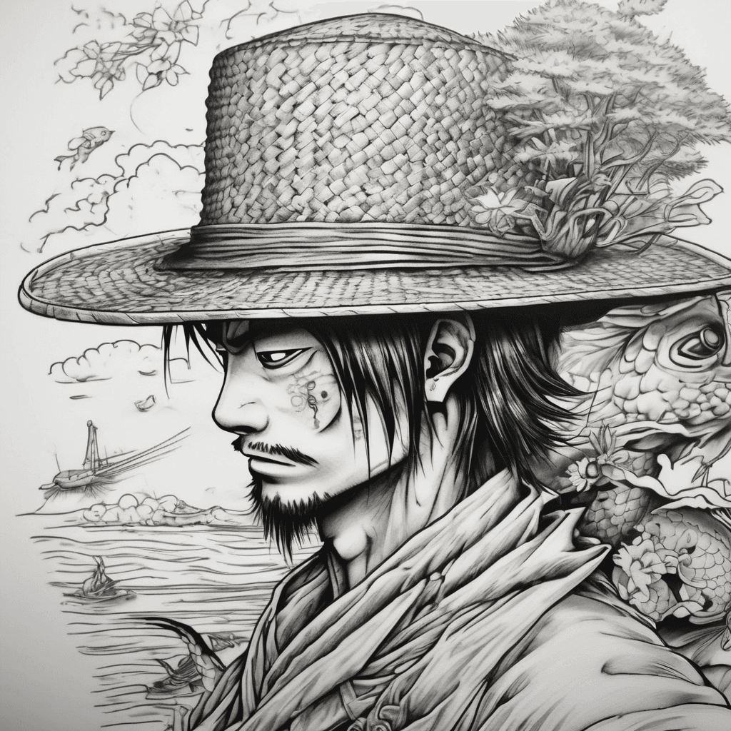 Straw hat crew with want landscape, haki and gear five luffy.