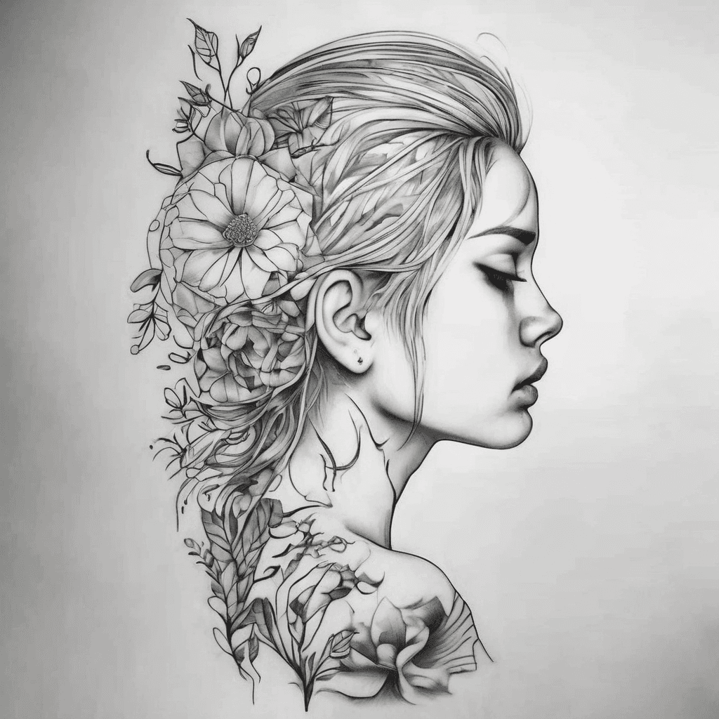 Create a minimalist tattoo that runs from my heart on my left side over my shoulder, more elaborate over the shoulder and then being minimalistic, running down my left arm either on the inside of my wrist, showing outward love and give or on the top side of doing the same thing, wrapping around my arm or in a single file or multiple line file, but very minimalistic around the arm, however, stretching all the way from my heart to my wrist or my hand