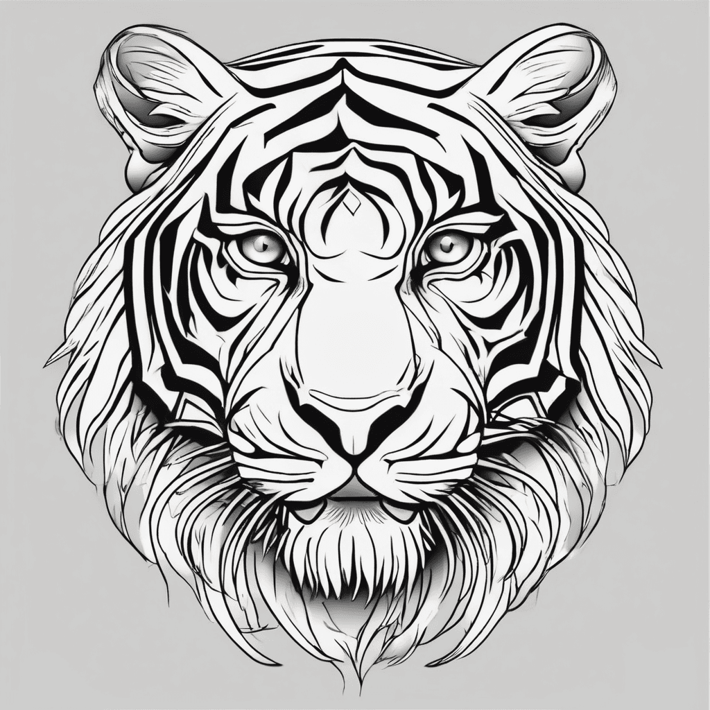 Strong tiger face
