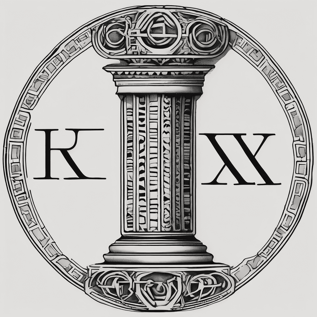 A minimalist black-ink tattoo design featuring the Roman numeral "IX" and the letter "R" combined elegantly. Fine-line style, clean spacing, timeless aesthetic, stencil-ready, high contrast, centered on a white background with no shadows or mockup. The Roman numeral "IX" should appear slightly taller than the letter "R", with balanced spacing and a clean, premium tattoo design suitable for the inner wrist or forearm. Vector-style line art, no color, no background elements, no skin, no text other than "IX" and "R"