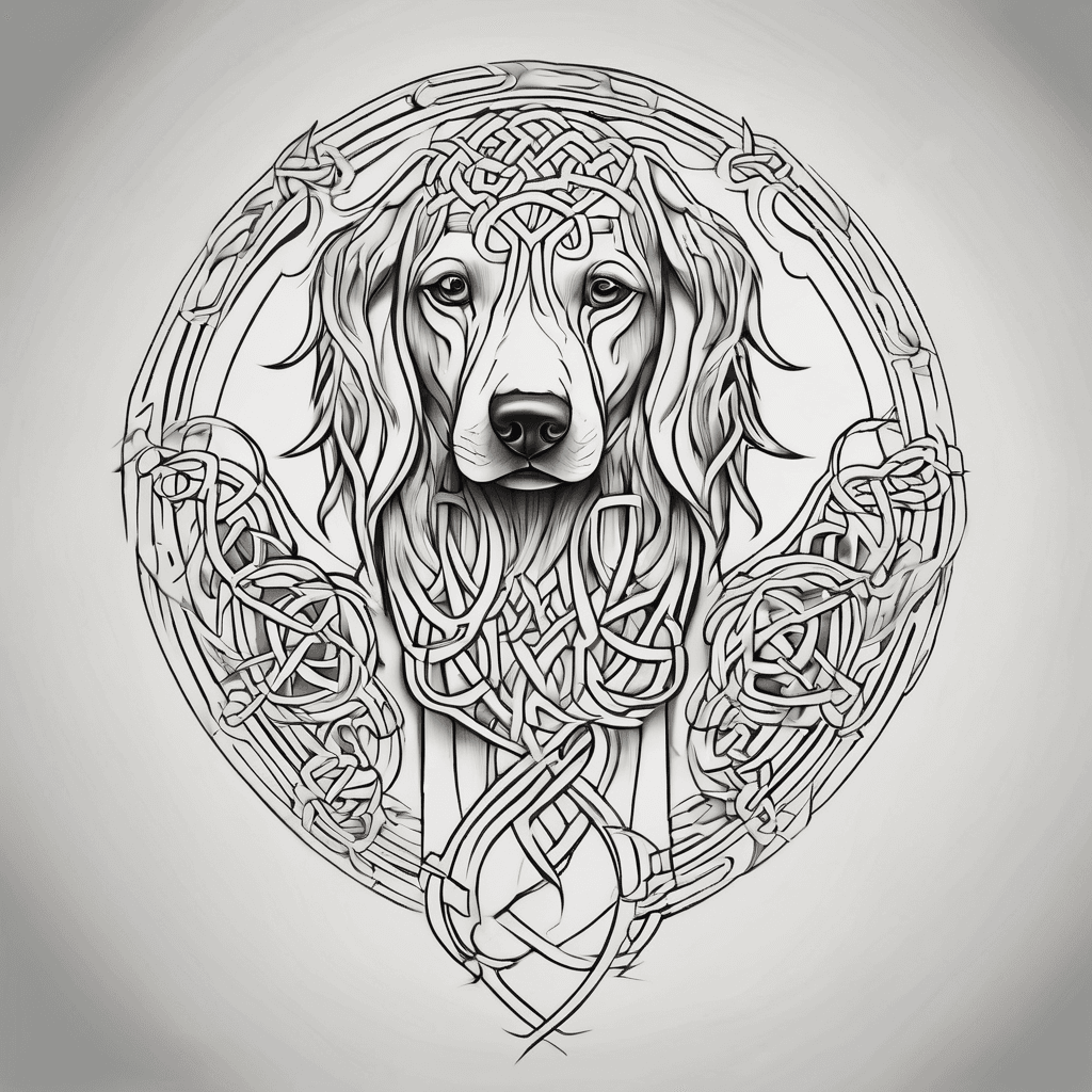 Lover of hounds Celtic tattoo